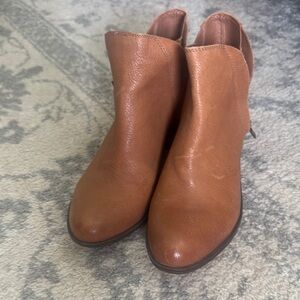 Lucky Brand Women's Tan Leather Ankle Boots